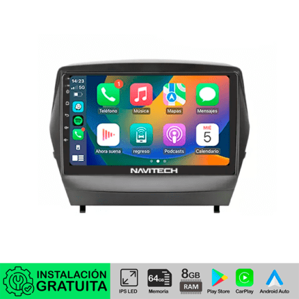 Hyundai Tucson 2011 – 2015 Pantalla Carplay Android 13 Navitech